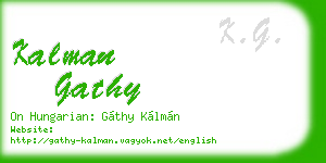 kalman gathy business card